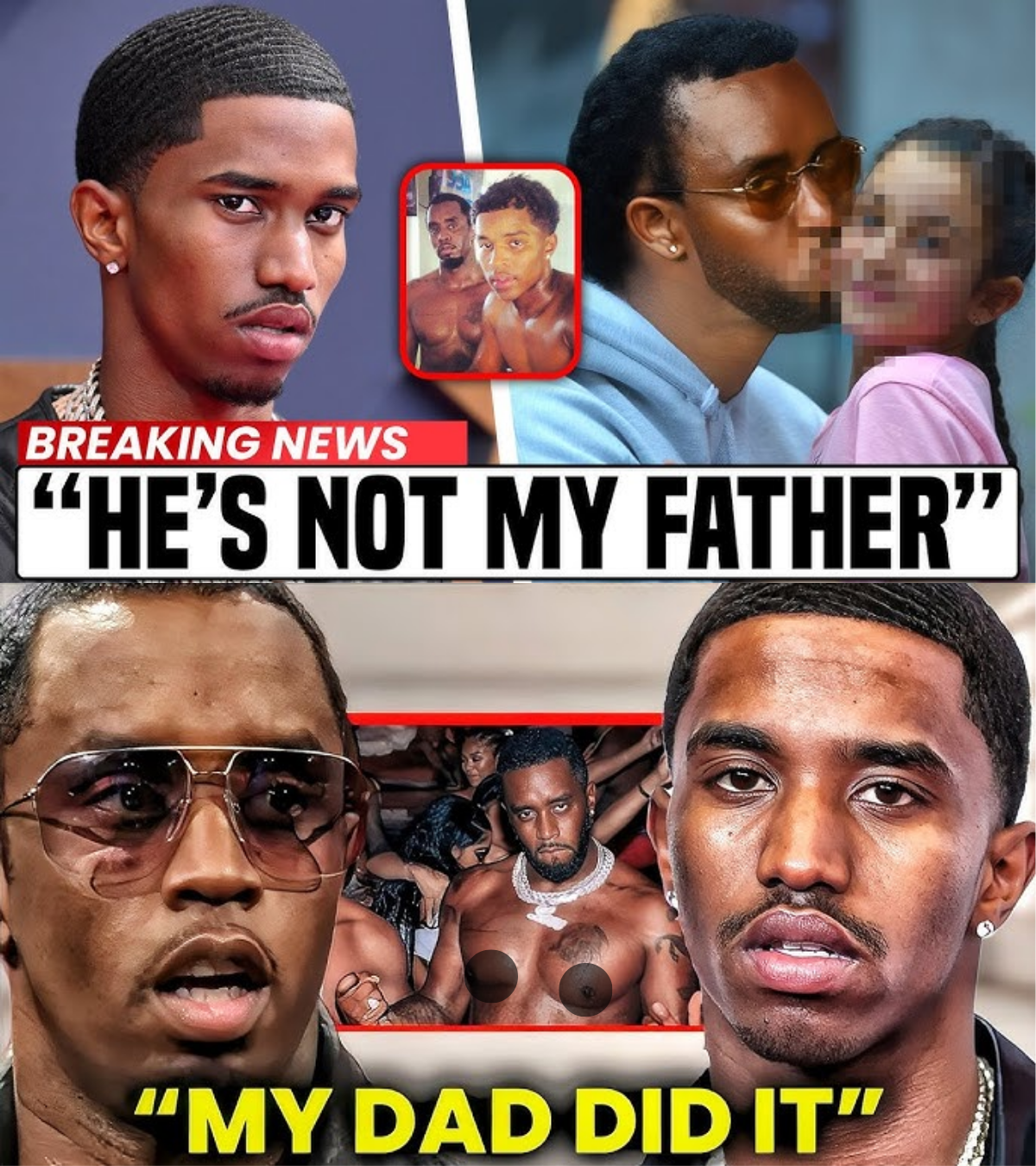 El hijo de Diddy se 3nfureció c0n su padre después de qu3 la víctim@ de 12 años finalmente habló