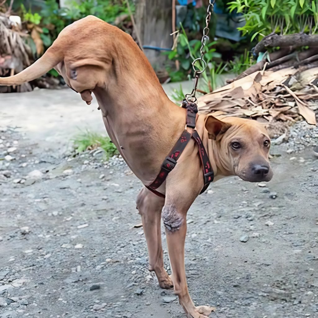 An incredible dog with no back legs at birth enthusiastically sprints in the direction of its owner while deftly balancing on its front legs.